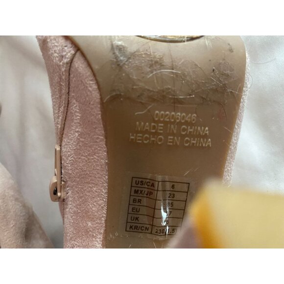 Forever 21 faux ultra suede thigh high boots in pale pink Size 6 - Picture 3 of 5